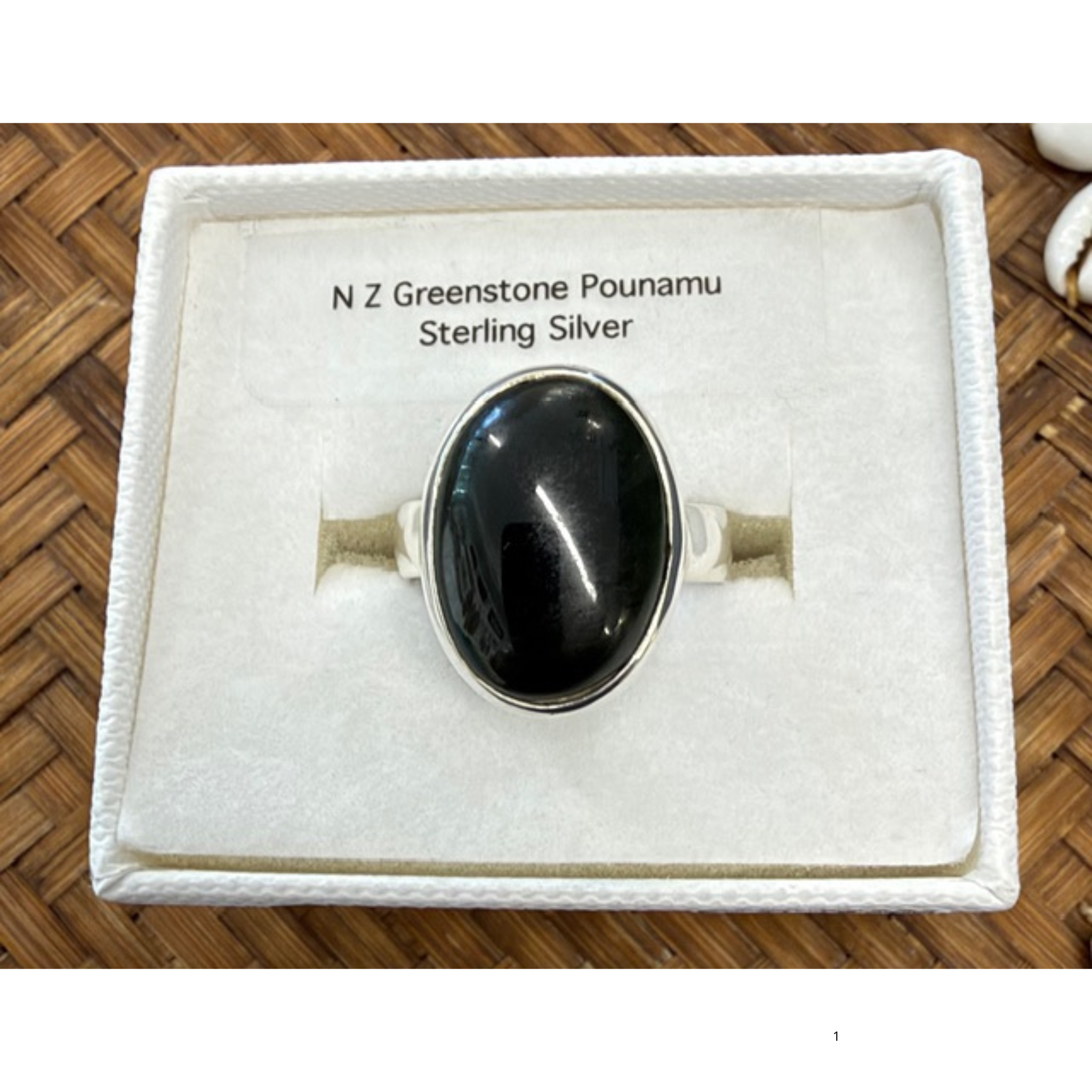 New Zealand Pounamu Ring in Sterling Silver