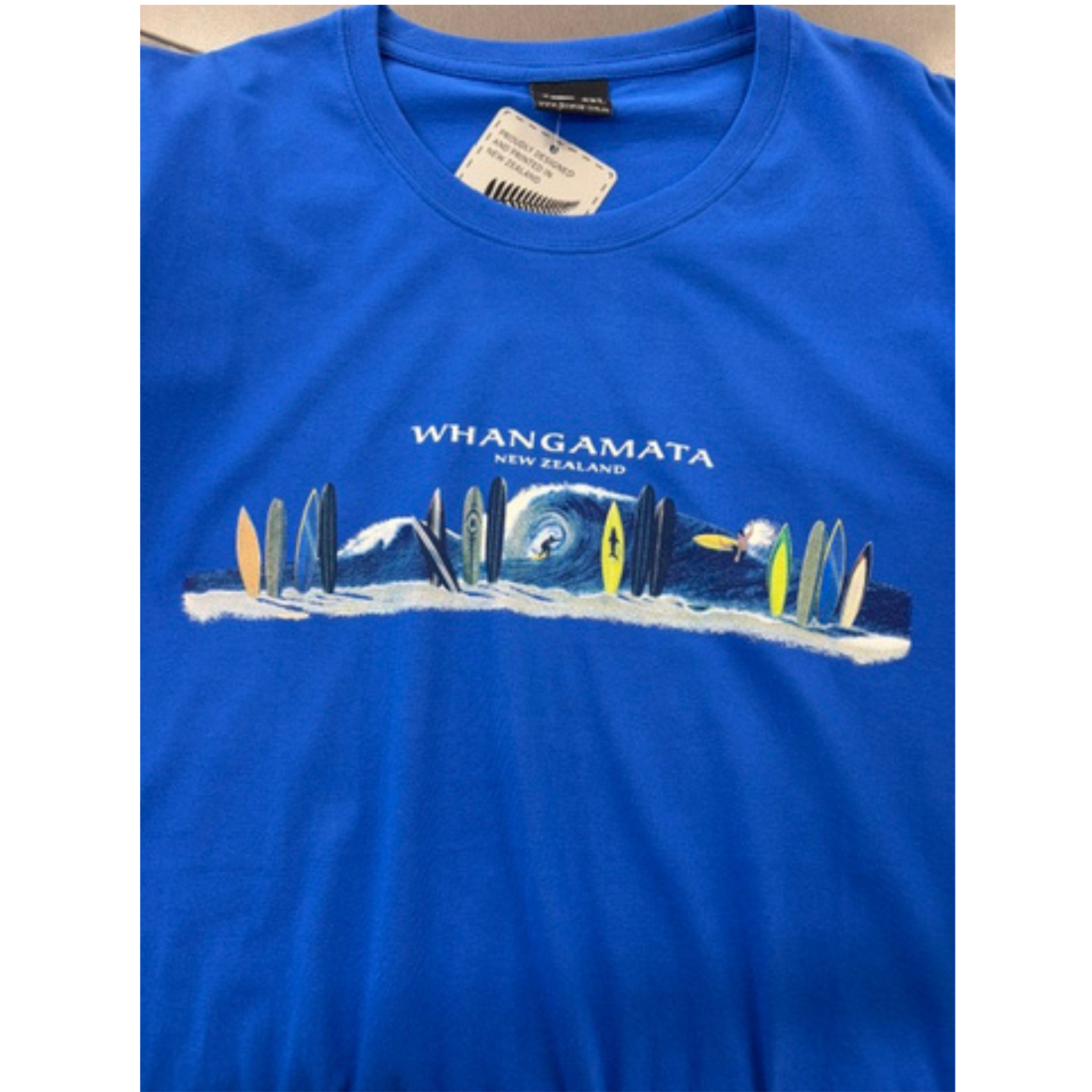 Whangamatā Surfboard Print T-Shirt