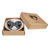 Jo Luping Design Porcelain Bowl with Aroha Fern Black and White  Design