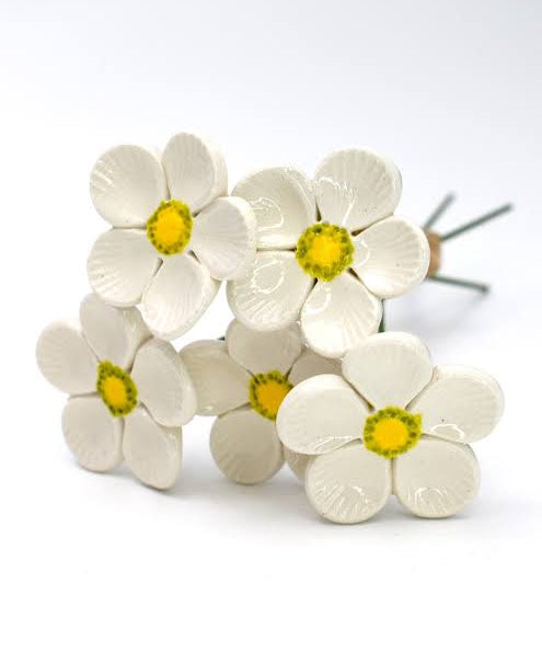 Michelle Bow Ceramic Flowers