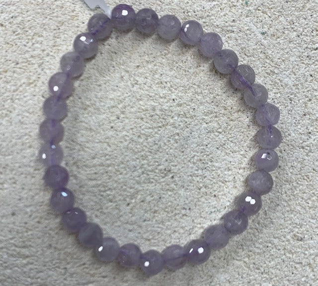 Lavender Amethyst Bead Bracelet