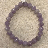 Lavender Amethyst Bead Bracelet