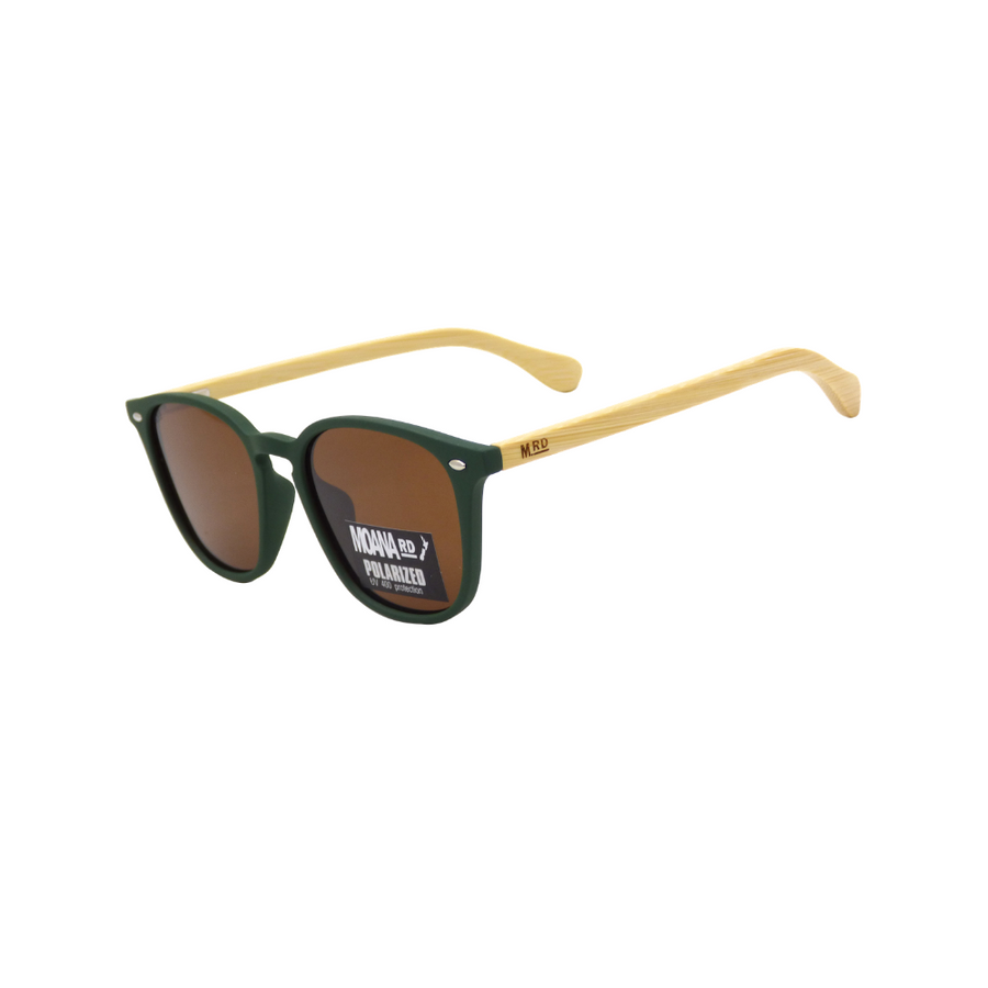 Sunglasses Wooden Arms Debbie Reynolds Style Green Frame