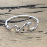 Sterling Silver Double Wave Ring
