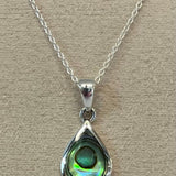 Pāua Pendant Teardrop