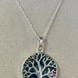Pāua Pendant Tree of Life Sterling Silver