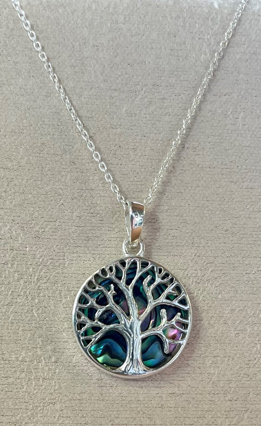 Paua pendant tree of life