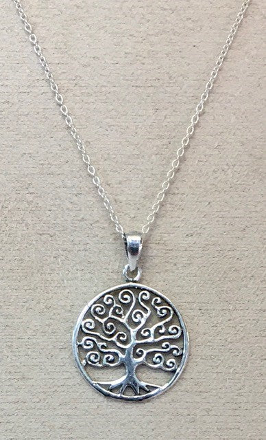 Silver pendant tree of life
