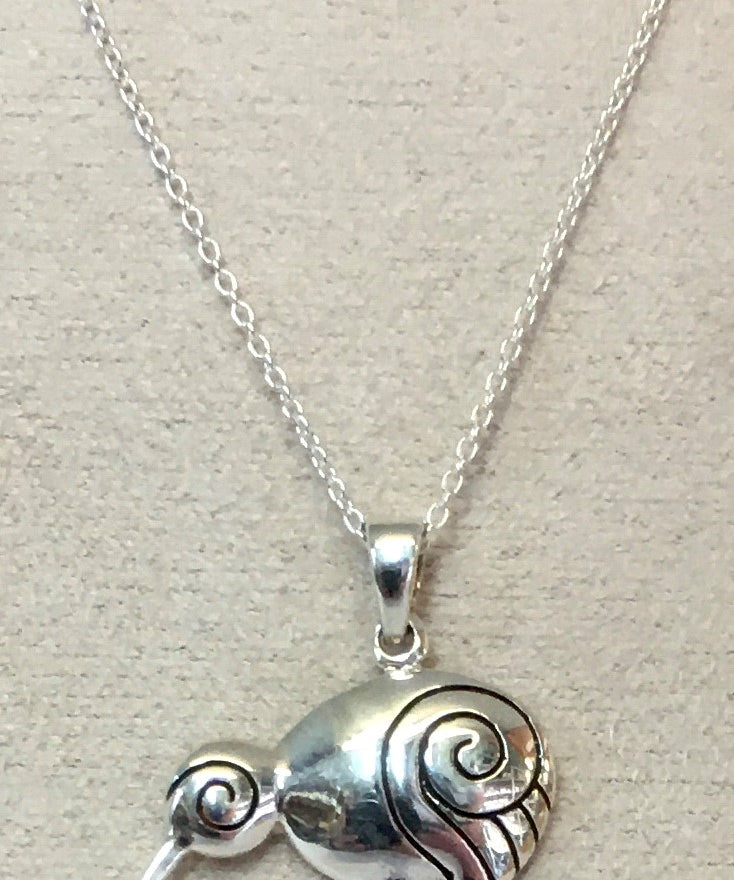 Silver Pendant Kiwi