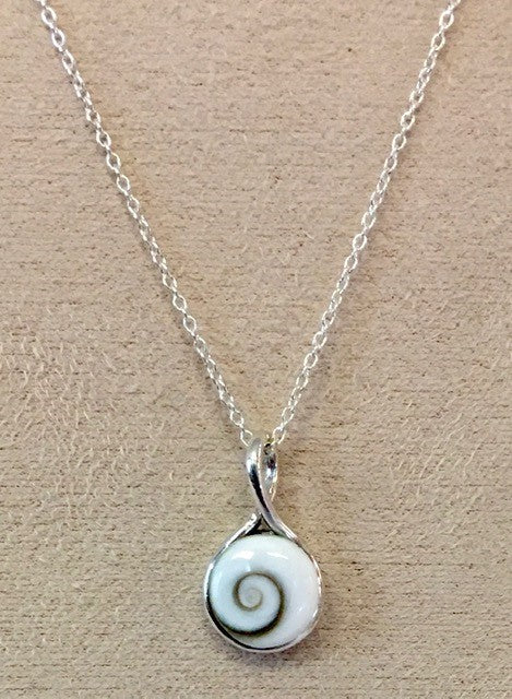 Cats Eye Pendant Sterling Silver Figure Eight