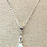 Cats Eye Pendant Twist Sterling Silver