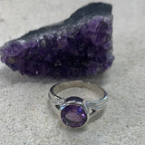 Amethyst 9mm facet Ring