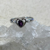 Amethyst Heart Ring