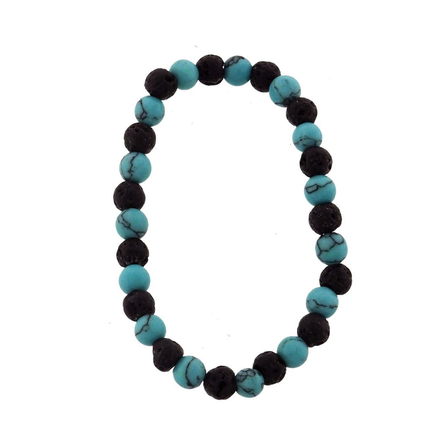 Turquoise & Lava Bracelet