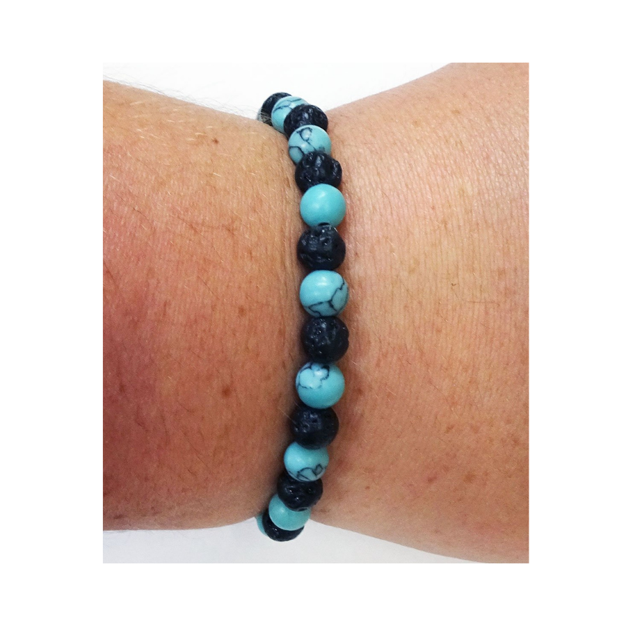 Turquoise & Lava Bracelet