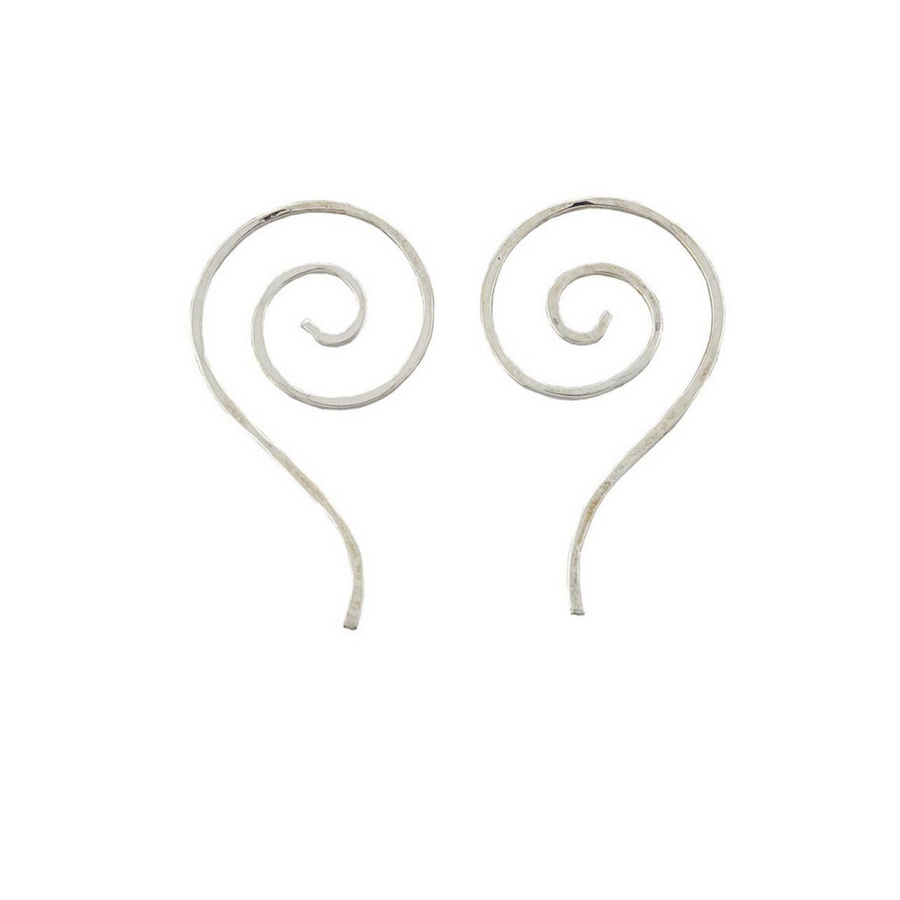 Sterling Silver Spiral / Koru Earrings