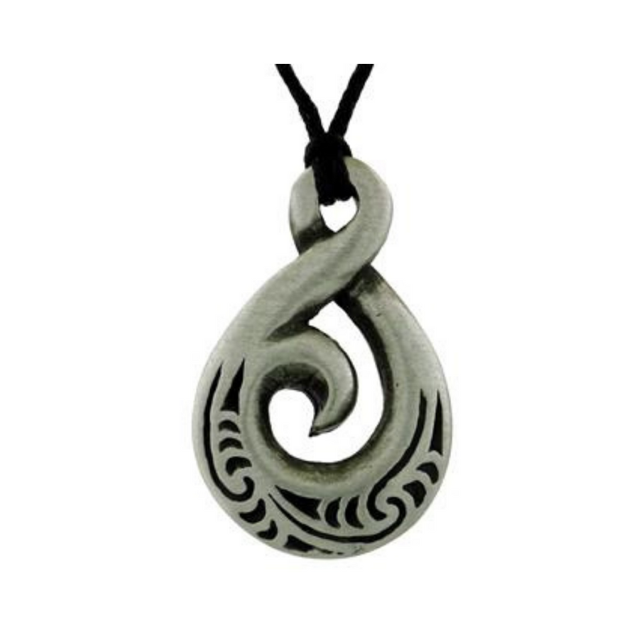 Pend pewter figure eight