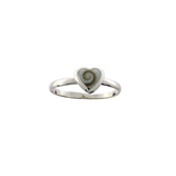 Cats eye shell ring heart