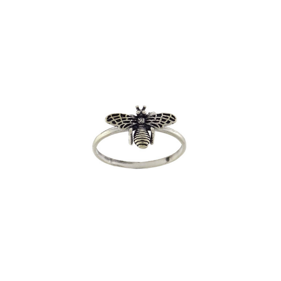 Silver ring honey bee
