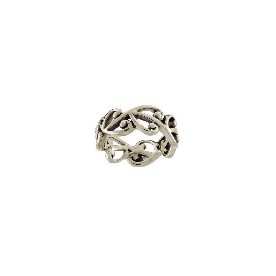 Sterling silver Ring cut out Kowhaiwhai pattern