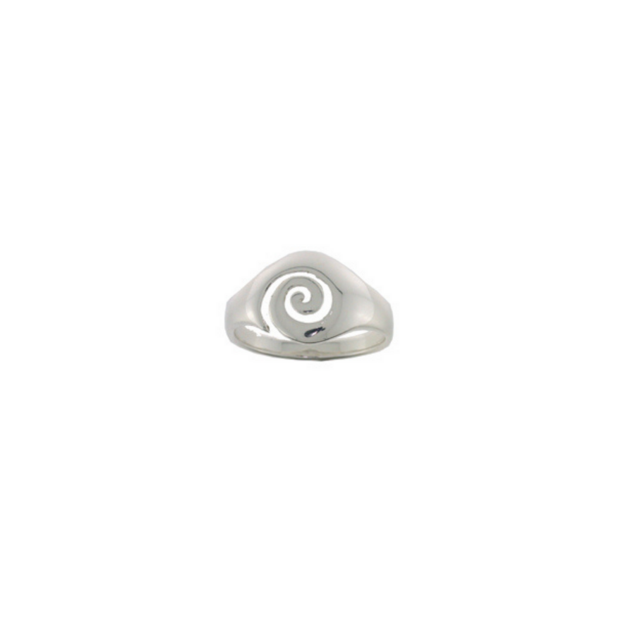 Sterling silver ring spiral