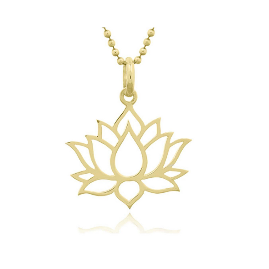 Gold Plated Lotus Flower Pendant