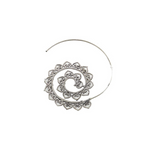 Sterling Silver Patterned Spiral Twist Earrings