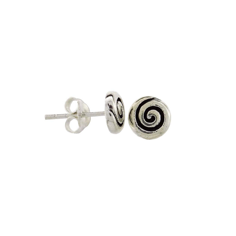 Sterling Silver Spiral Stud Earrings