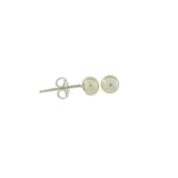 White Pearl Stud Earrings set in Sterling Silver