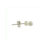White Pearl Stud Earrings set in Sterling Silver