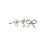 Sterling Silver Bow Stud Earrings