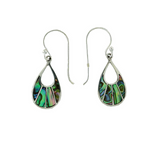 Pāua earring teardrop