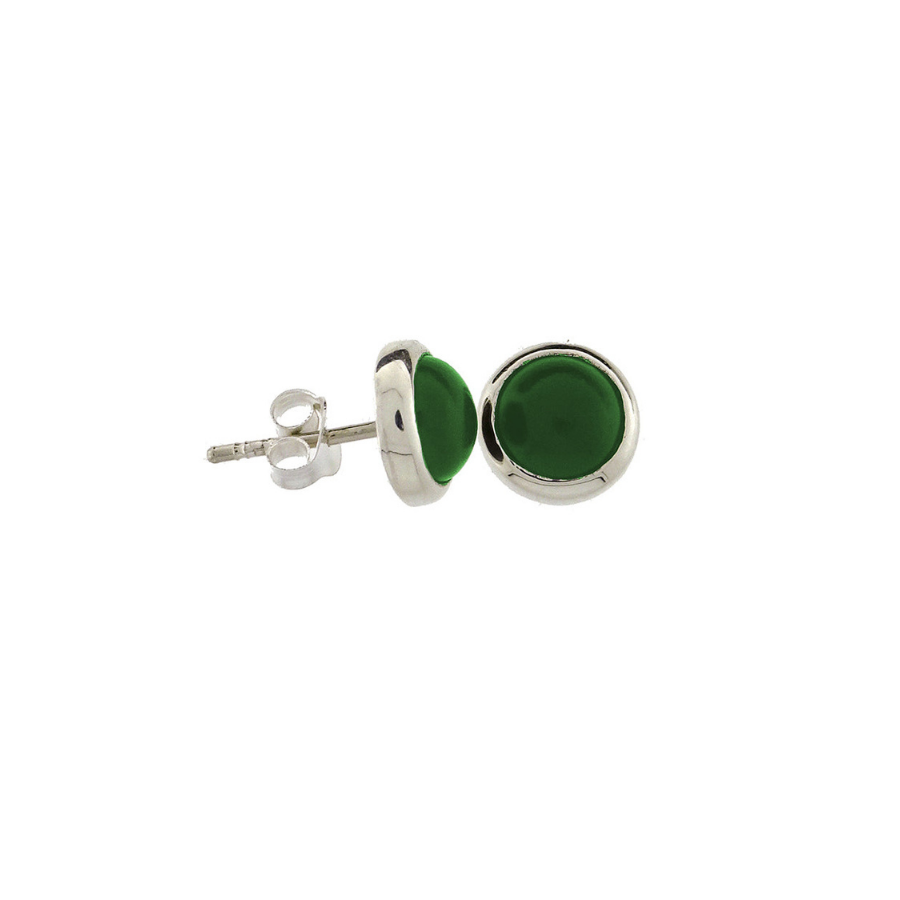 Jade stud earrings 7mm