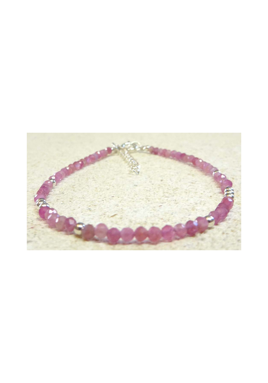 Pink Tourmaline Natural Stone Bracelet