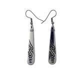 Pewter earrings adze