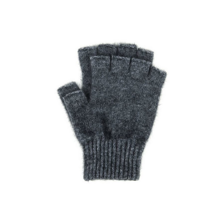 Open Fingered Possum Merino Gloves - Charcoal