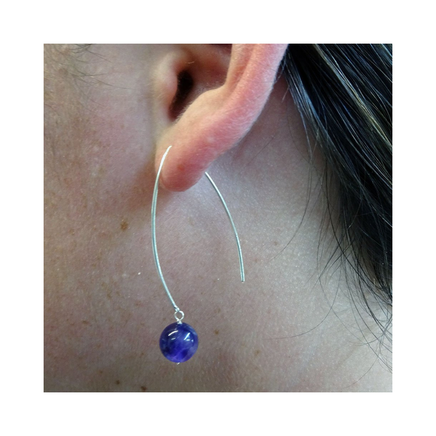 Amethyst & Sterling silver earrings