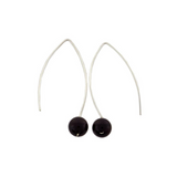 Garnet & Sterling silver earrings