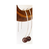 Garnet & Sterling silver earrings