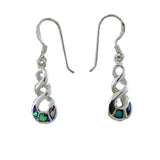 Pāua earring triple twist