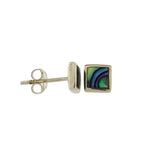 Pāua stud earring square