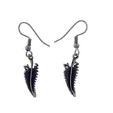 Pewter earrings fern