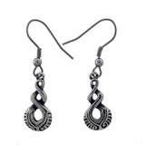 Pewter earrings triple twist