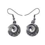 Pewter earrings spiral