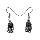 Pewter earrings tiki
