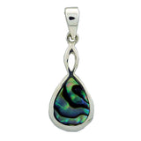 Pāua Pendant Teardrop Twist