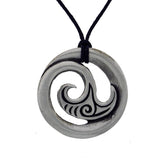 Pewter pendant spiral