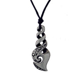Pewter pendant triple twist
