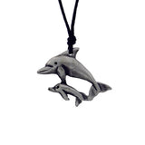 Pewter pendant Dolphin