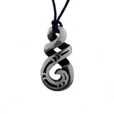 Pewter pendant triple twist
